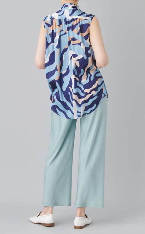 マルチカラーボウタイブラウス