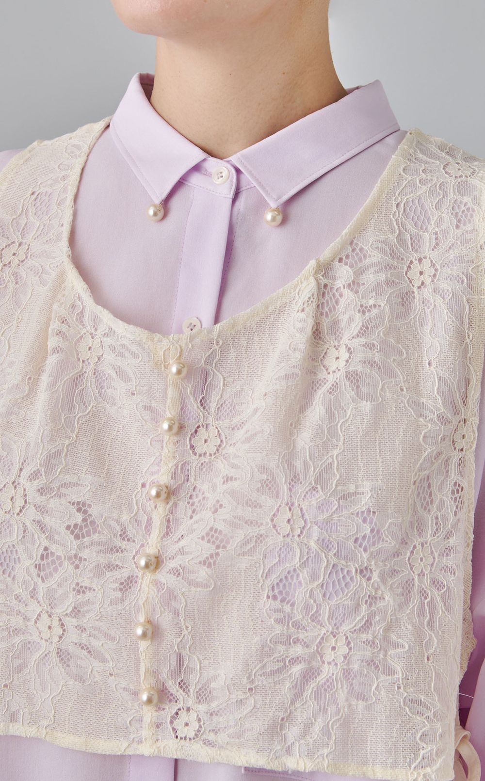 【roop】パールレイヤードシャツ