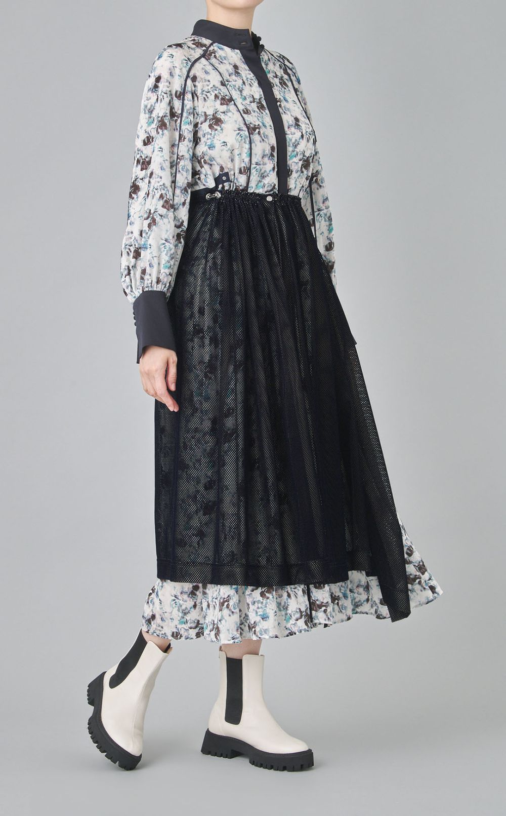 【roop】スカートドッキングワンピース