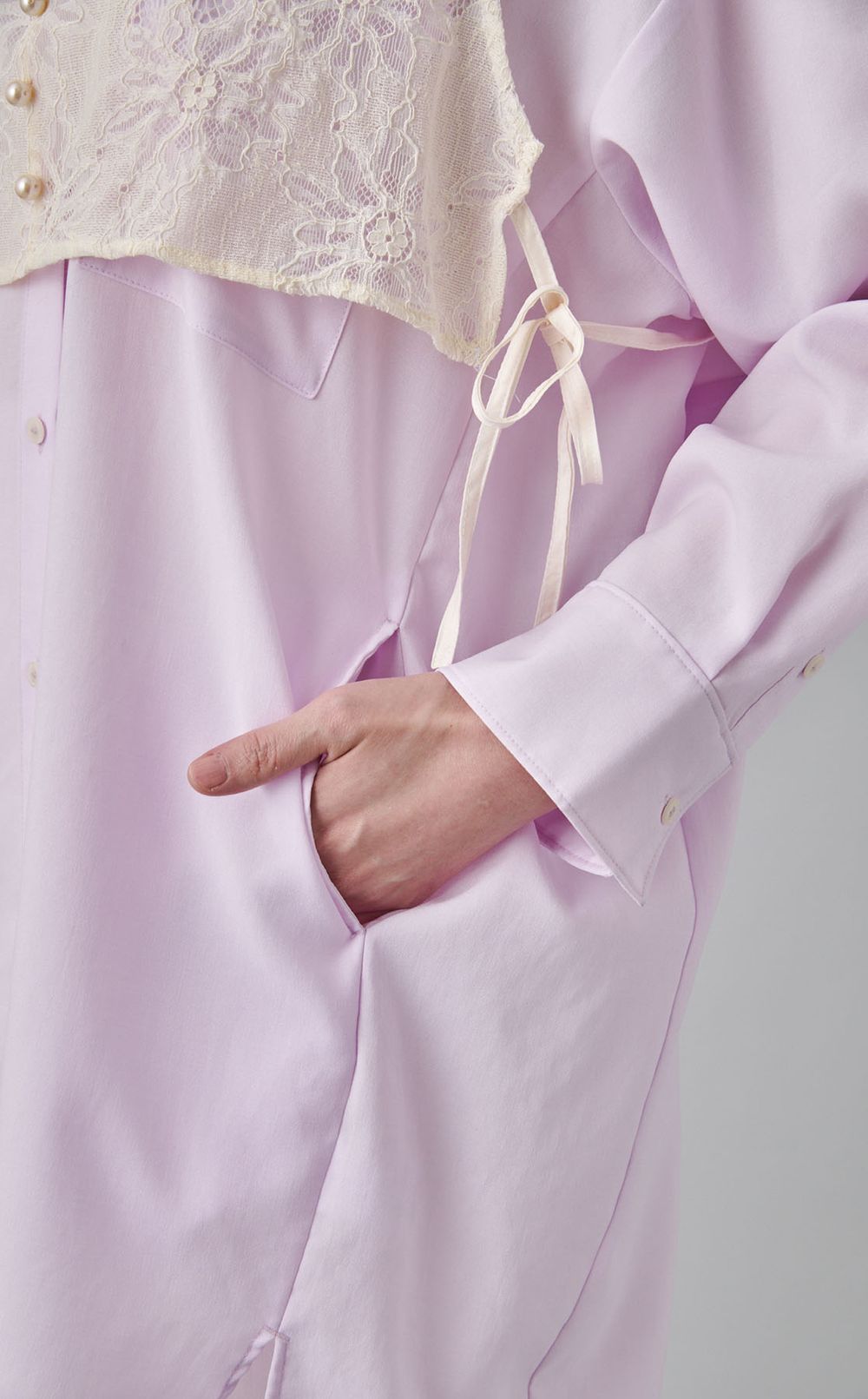 【roop】パールレイヤードシャツ