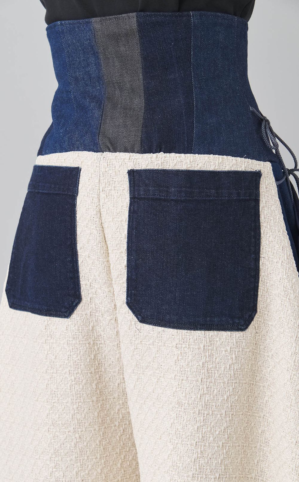 【roop】デニムレース袴パンツ