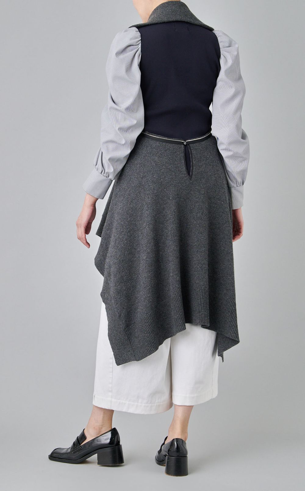 【roop】ハーフジップポンチョワンピース