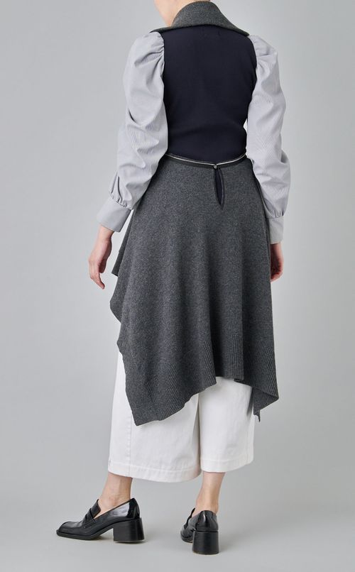 【roop】ハーフジップポンチョワンピース