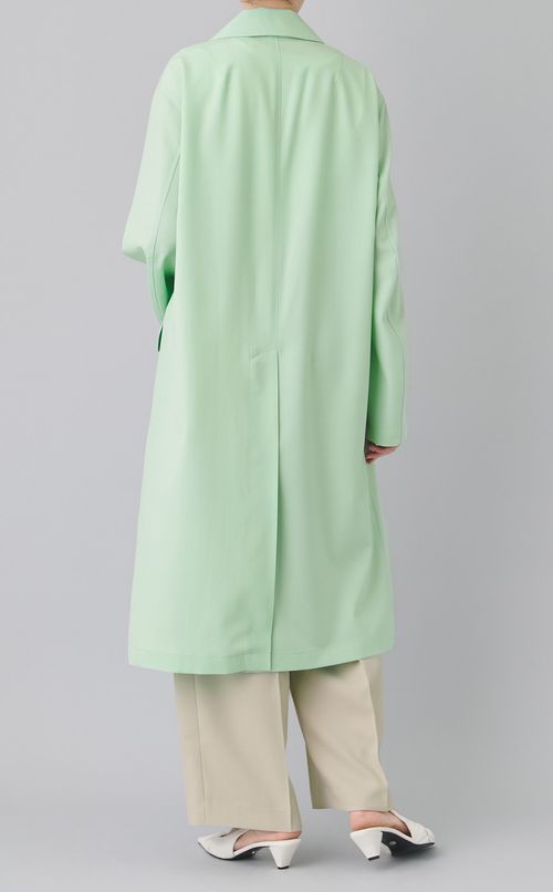 オープンカラーロングコート