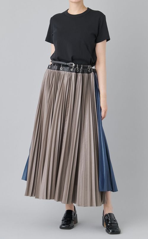 【roop】バイカラーカーテンスカート