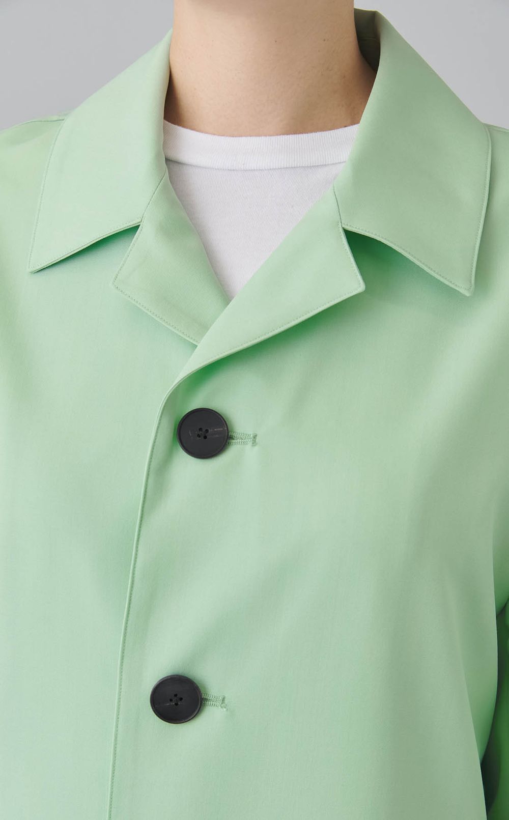 オープンカラーロングコート