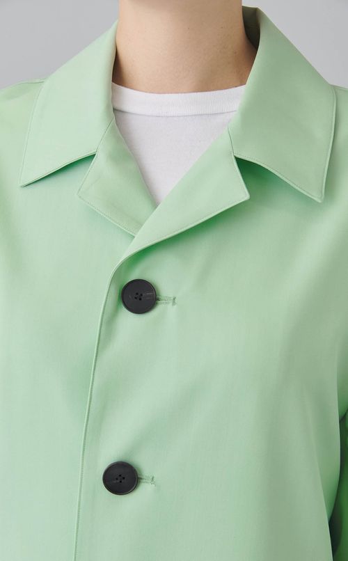 オープンカラーロングコート