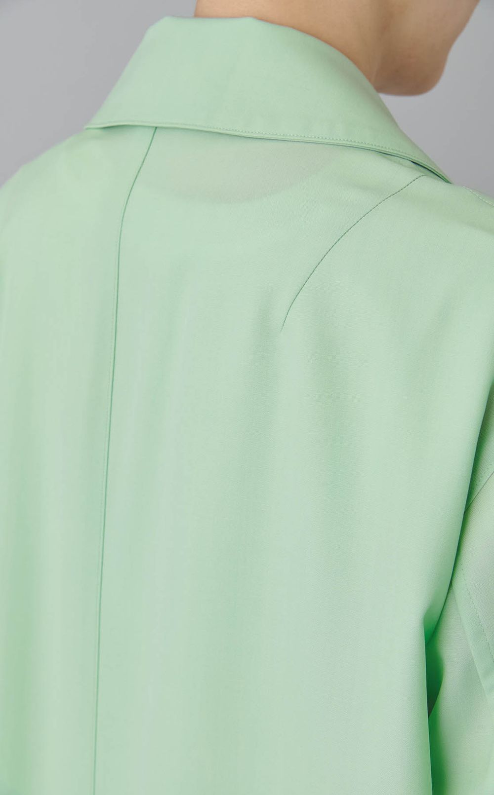 オープンカラーロングコート