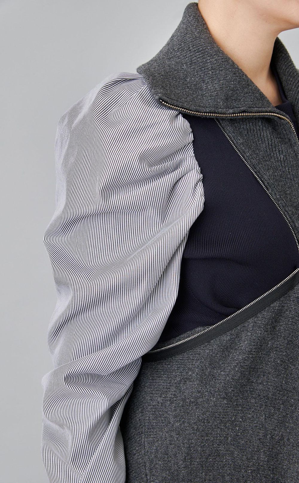 【roop】ハーフジップポンチョワンピース