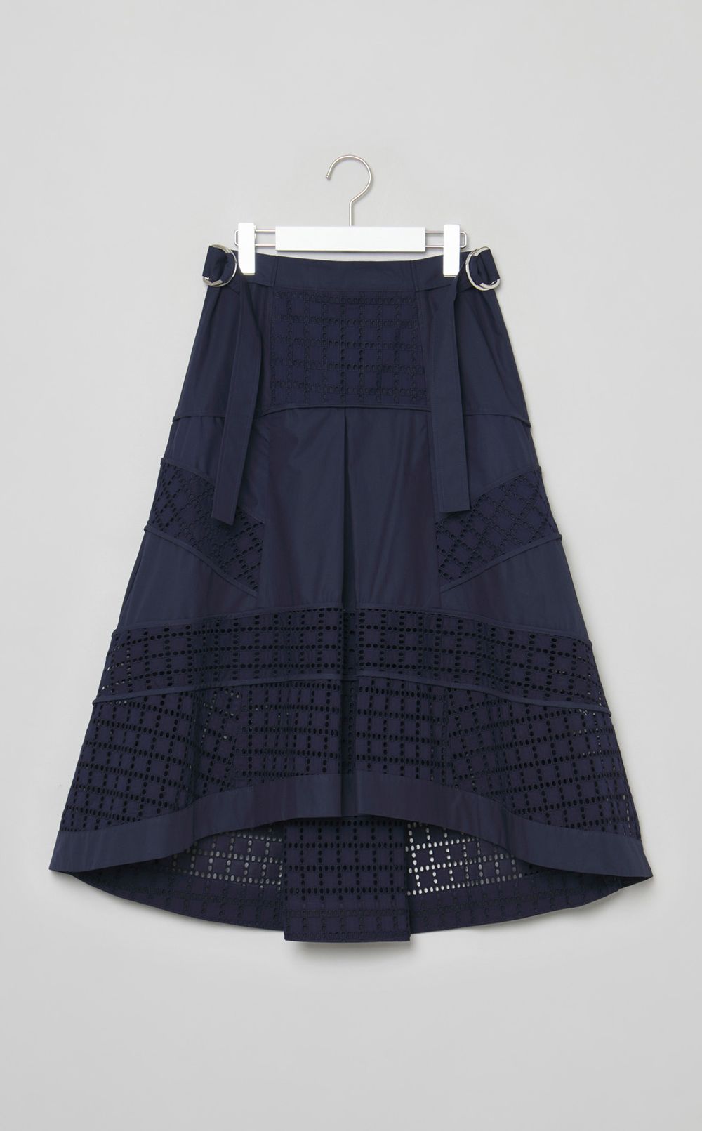 刺繍レースフレアスカート