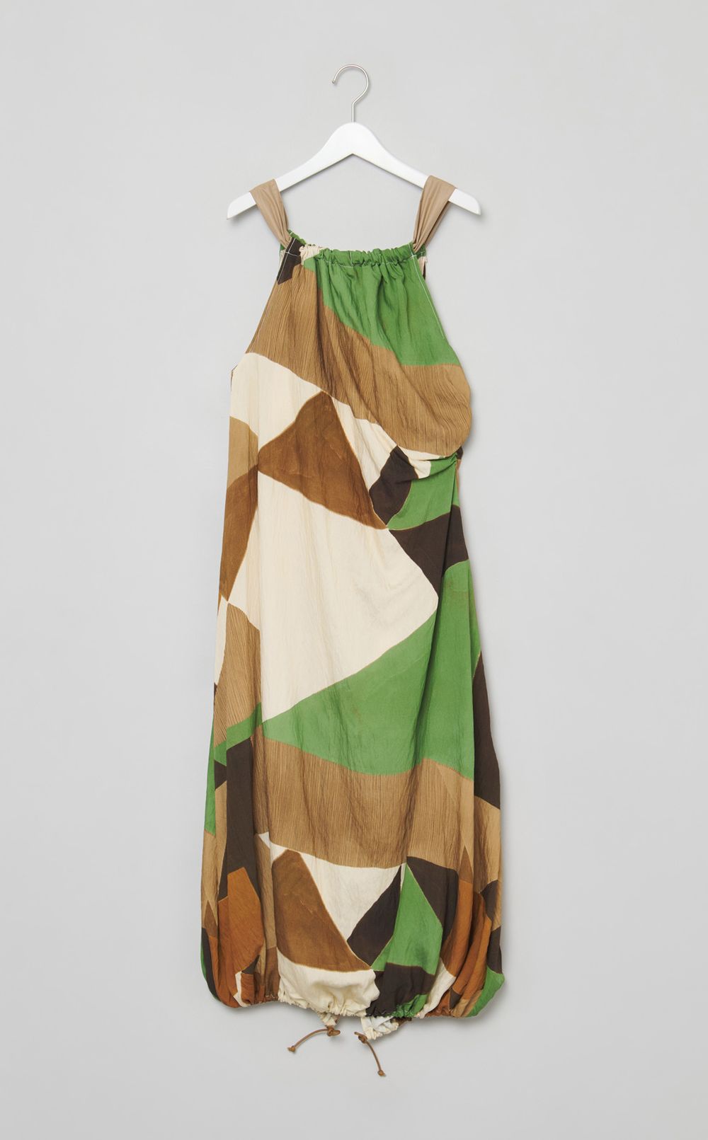 ジオメトリックドレープドレス