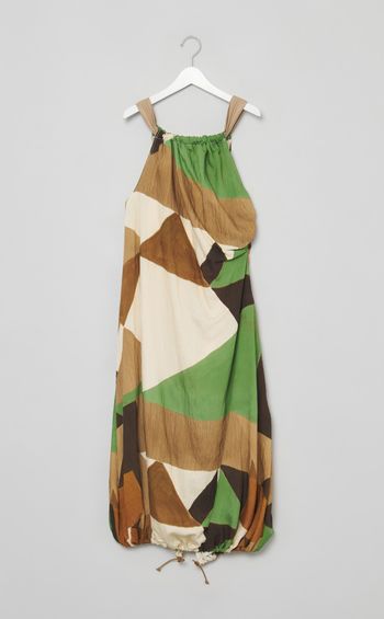 ジオメトリックドレープドレス