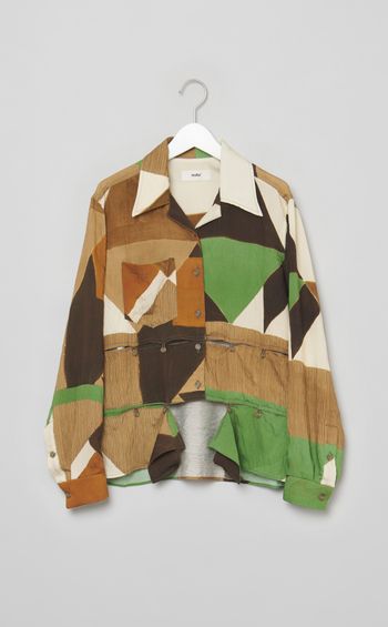 ジオメトリックレイヤーシャツ