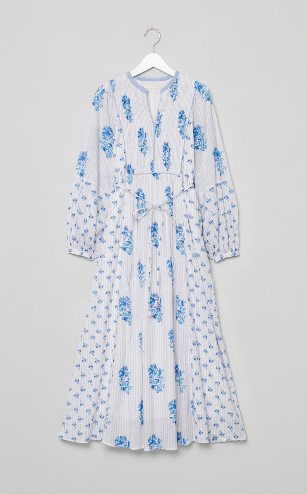 フラワープリントシャーリングドレス