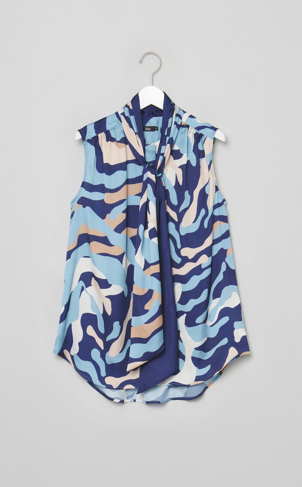 マルチカラーボウタイブラウス