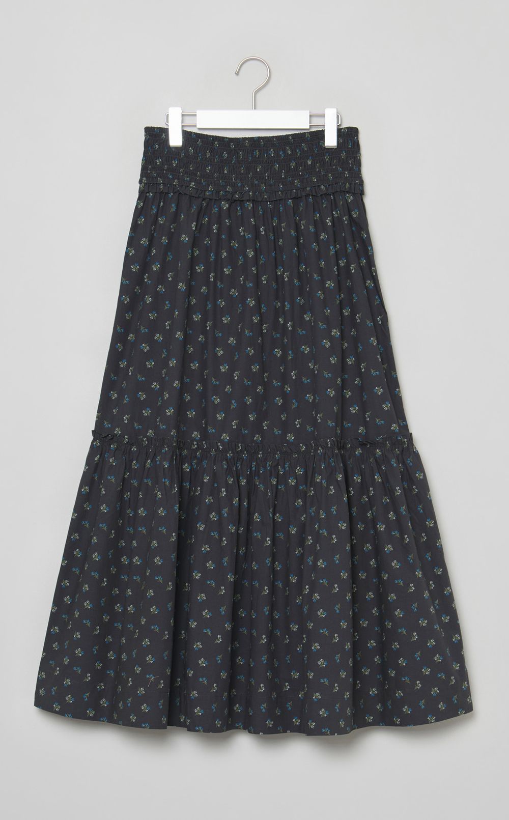 フラワープリントティアードスカート