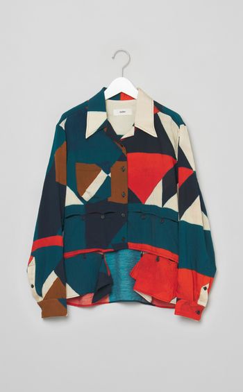 ジオメトリックレイヤーシャツ