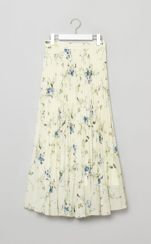 フラワープリントプリーツスカート