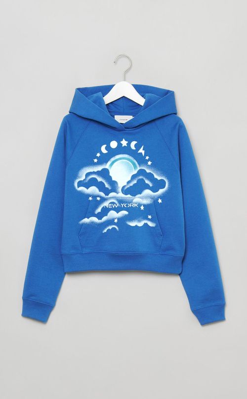 コットンプリントフーディ