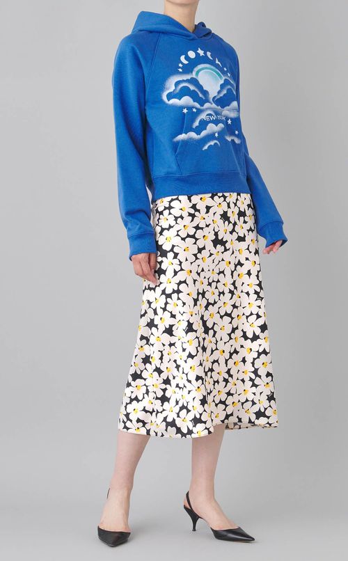 コットンプリントフーディ