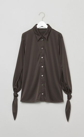 ノットディテールジャージシャツ