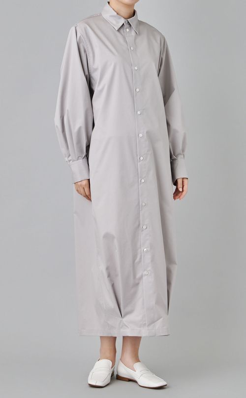 スーピマコットンバックドレープワンピース