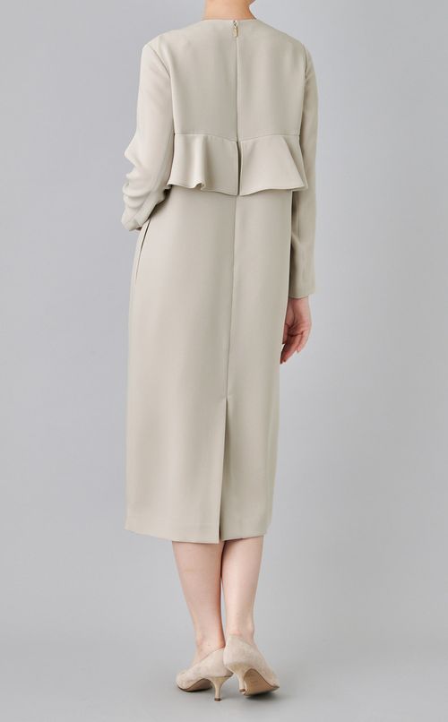 ソフトダブルクロスフリルワンピース