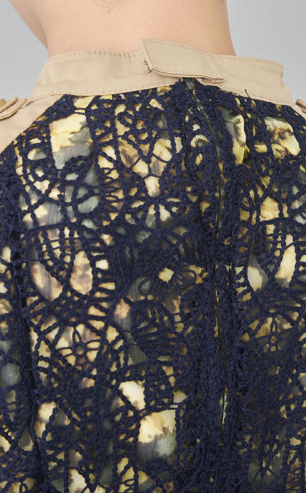 【roop】ハイアーレーストレンチショルダーワンピース