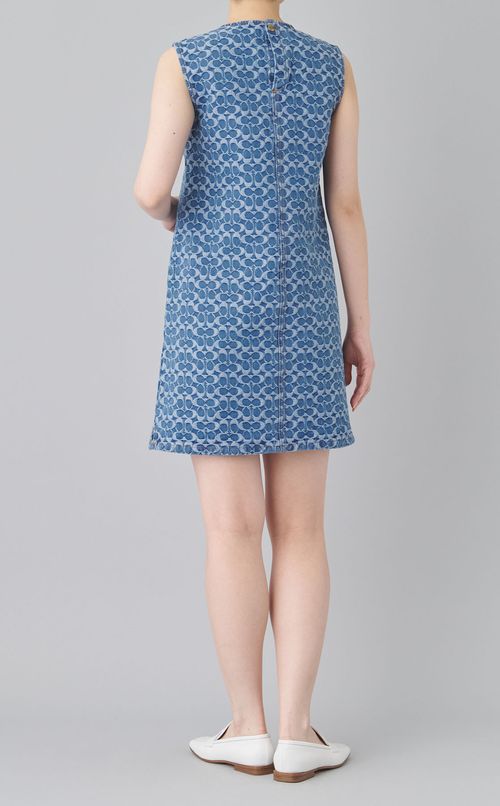 デニムノースリーブミニワンピース