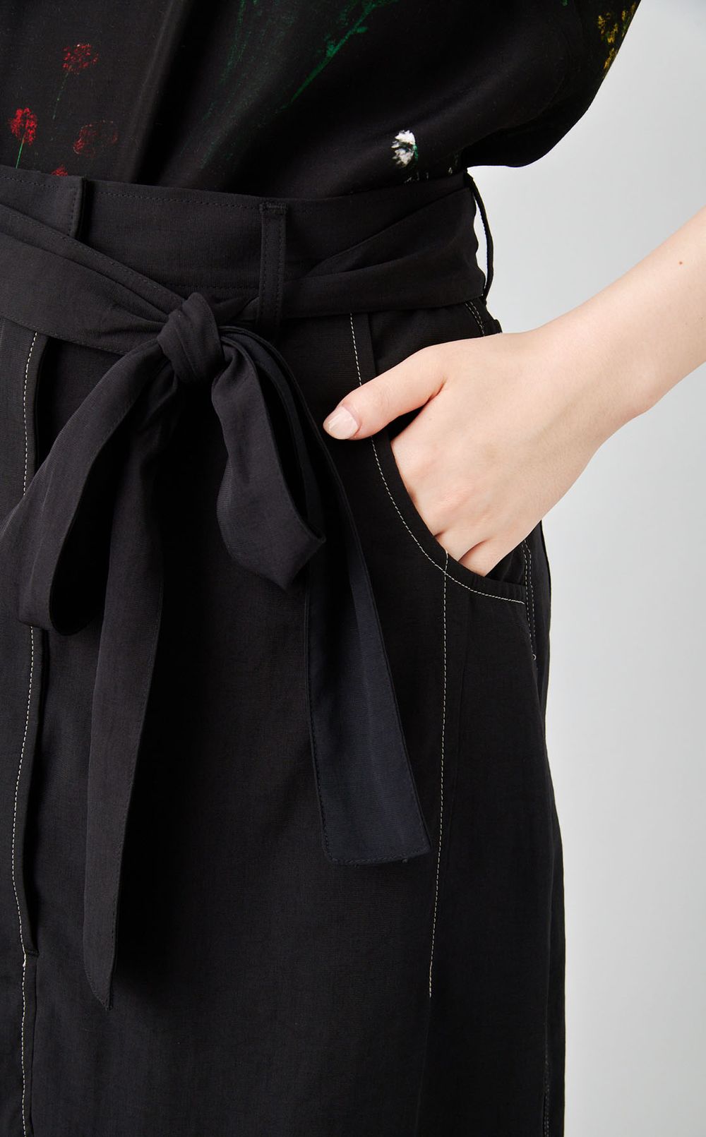 ウエストリボンステッチスカート