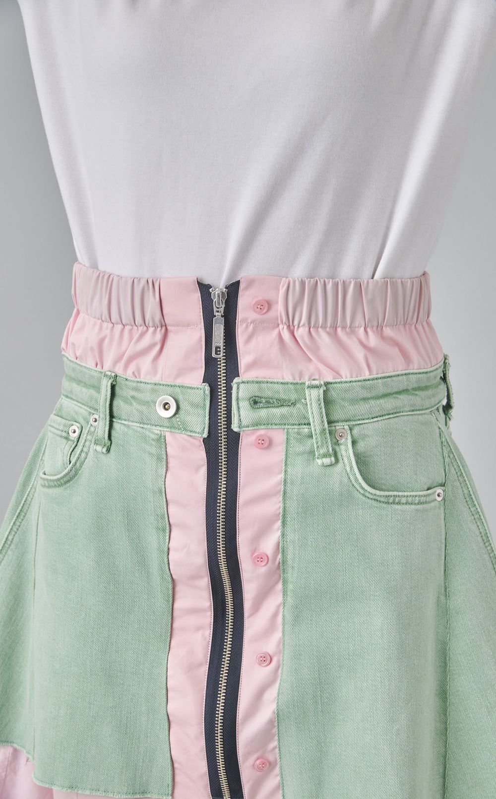 【roop】ロウアーシャツデニムスカート