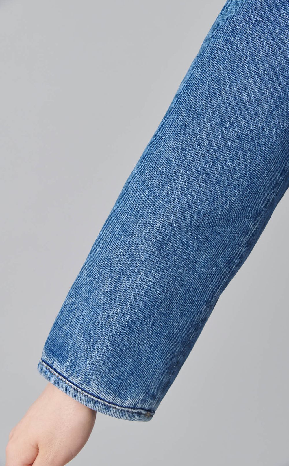 デニムノーカラー4ポケットジャケット