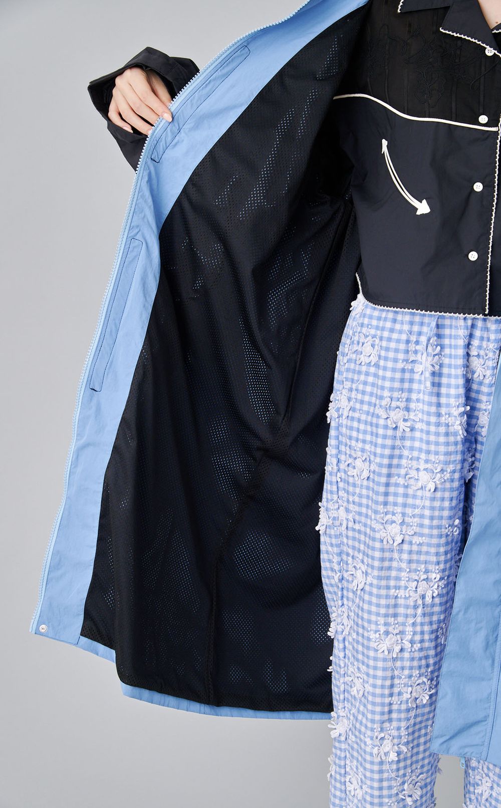 2wayロングマウンテンパーカー