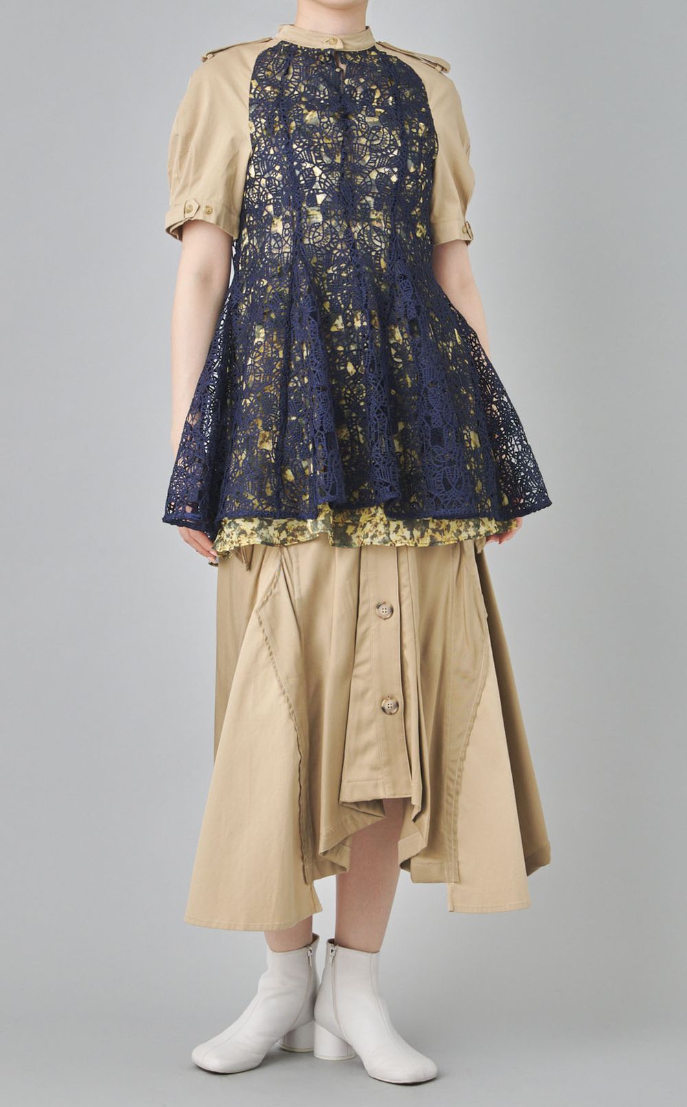 【roop】ハイアーレーストレンチショルダーワンピース