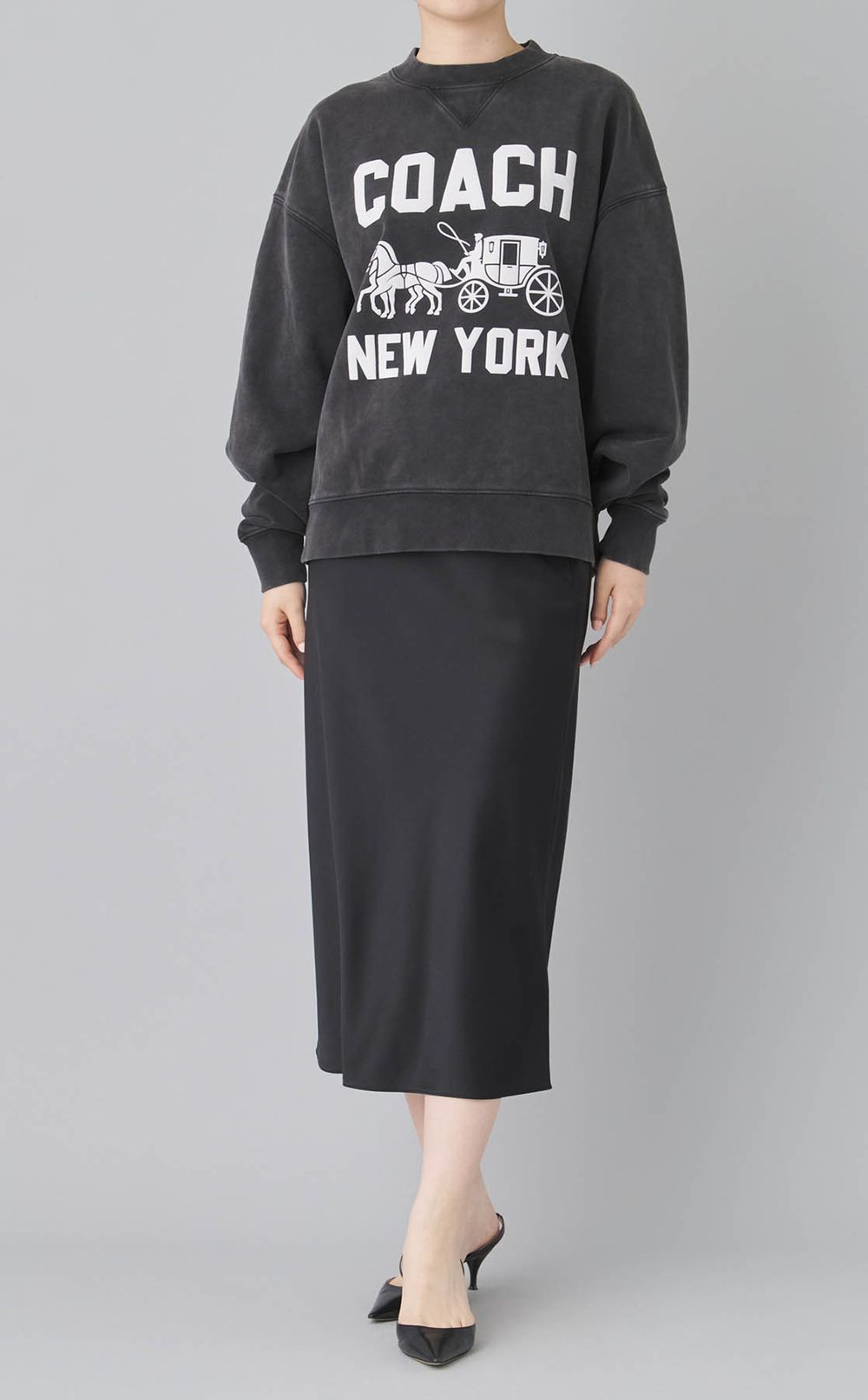 ロゴプリントスウェットプルオーバー