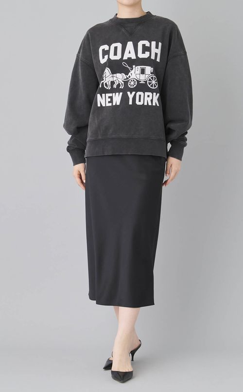 ロゴプリントスウェットプルオーバー