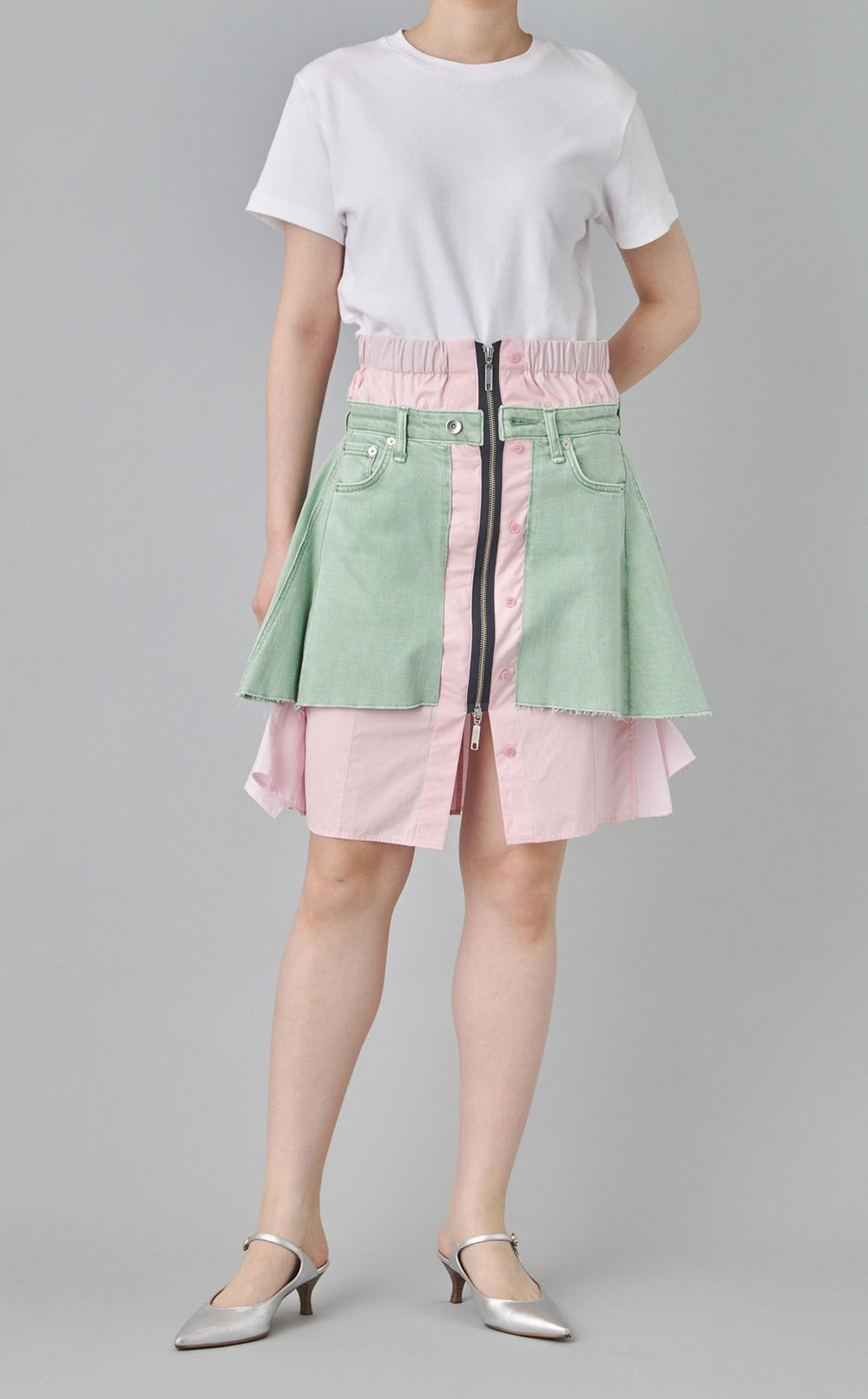 【roop】ロウアーシャツデニムスカート