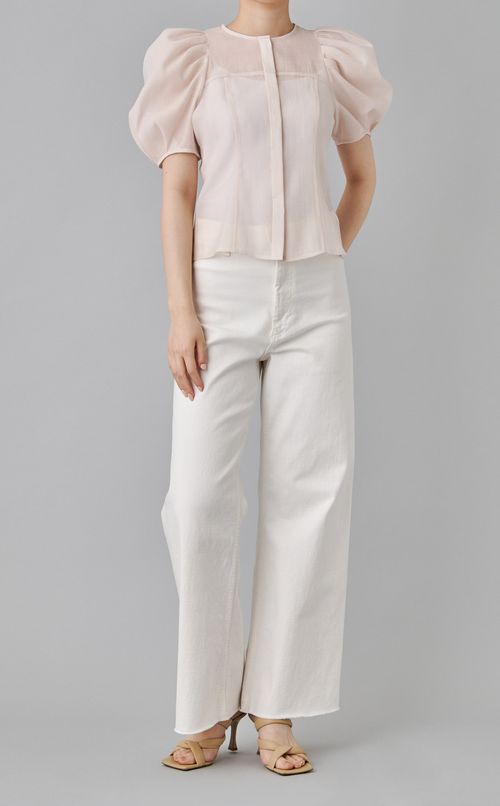 シアータックパフブラウス