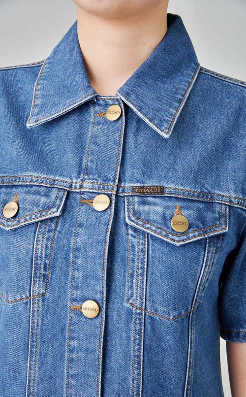 ウォッシュドデニムシャツワンピース