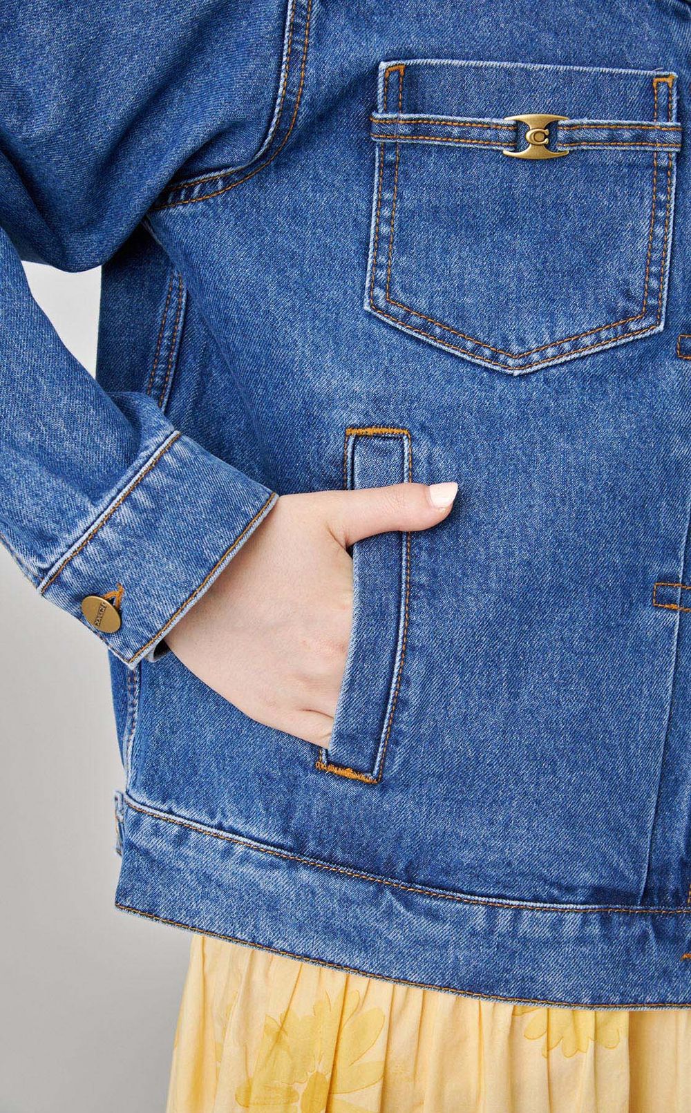 トラッカーウォッシュドデニムブルゾン