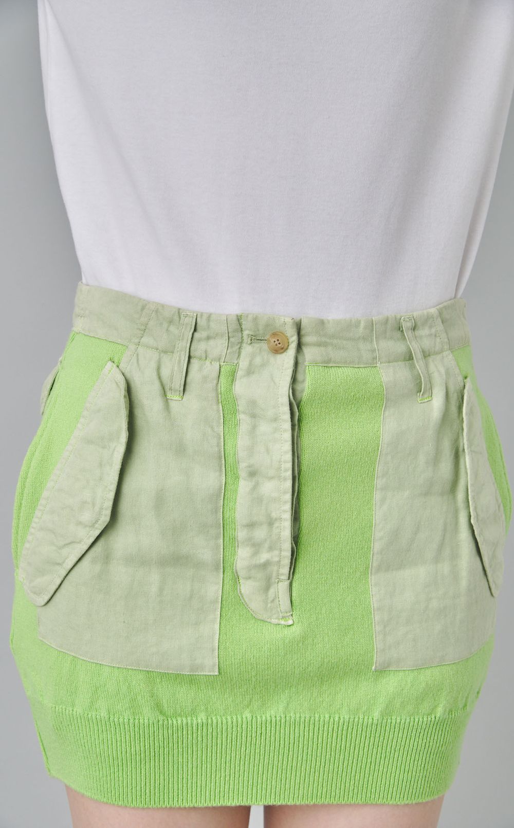 【roop】ロウアーニットカーゴスカート