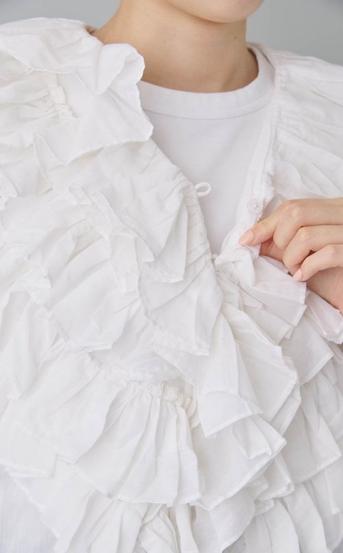 フリルポンチョブラウス