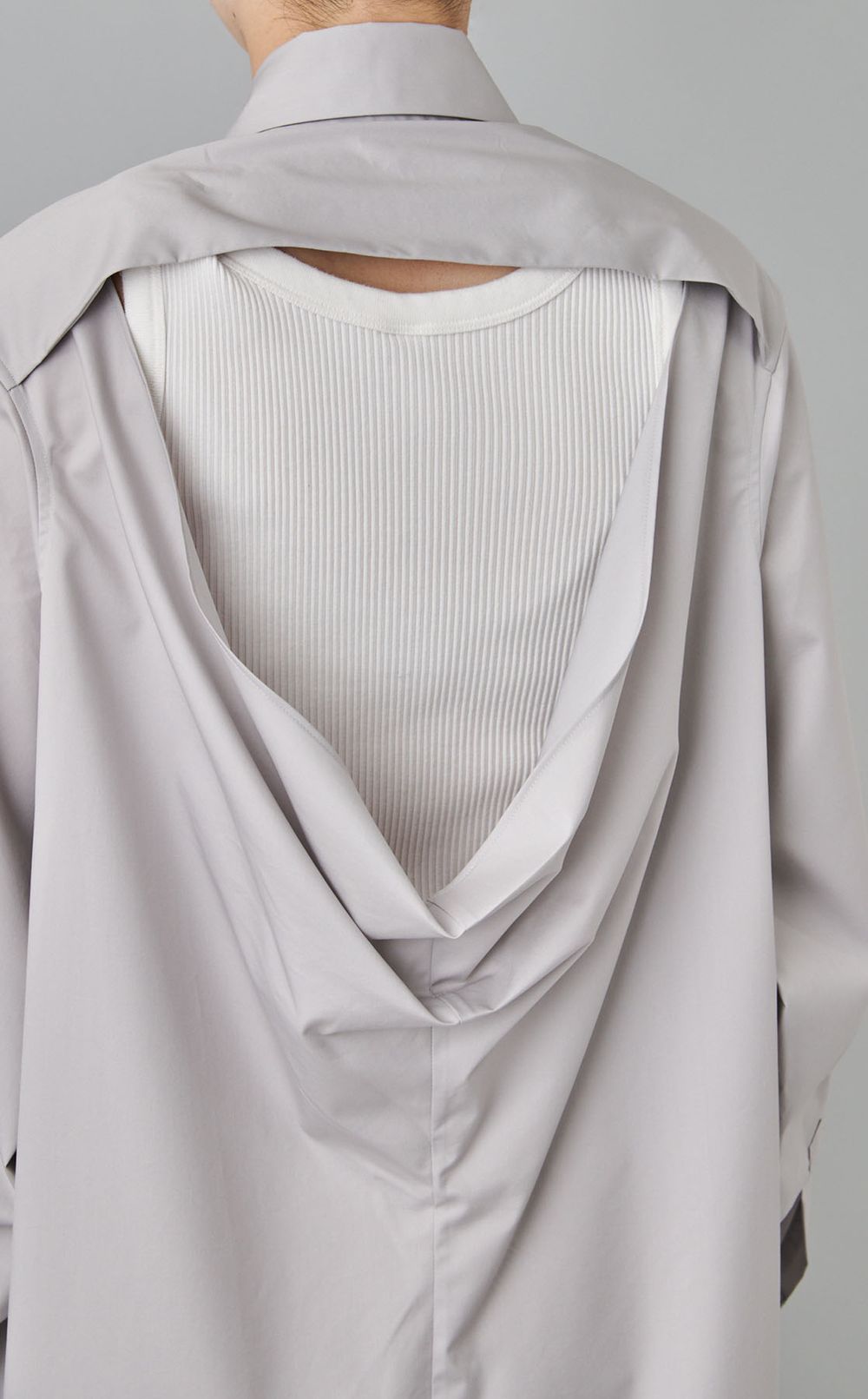 スーピマコットンバックドレープワンピース