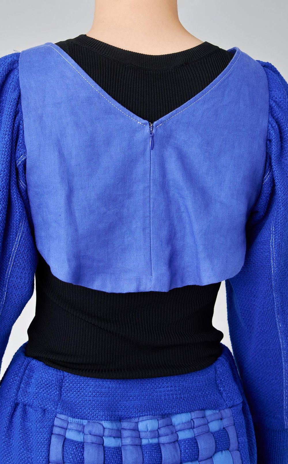 【roop】ニットスリーブショートトップス