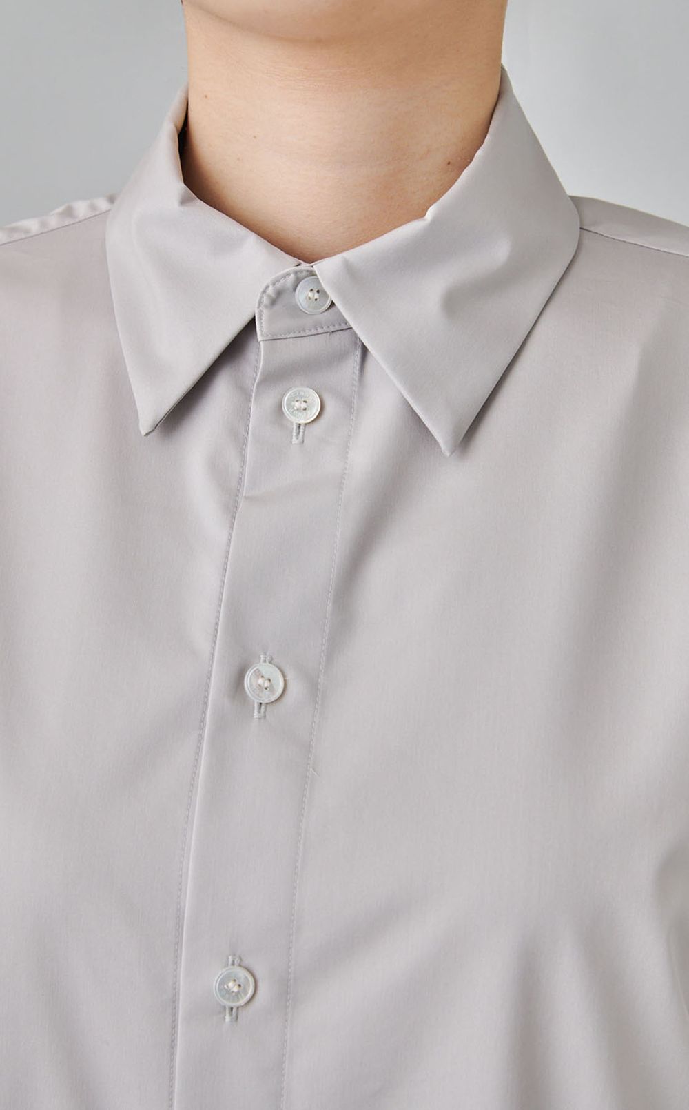 スーピマコットンバックドレープワンピース