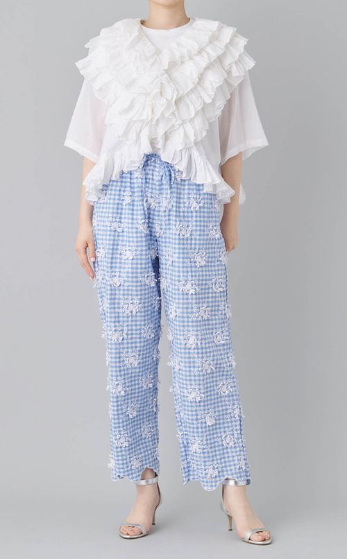 フリルポンチョブラウス