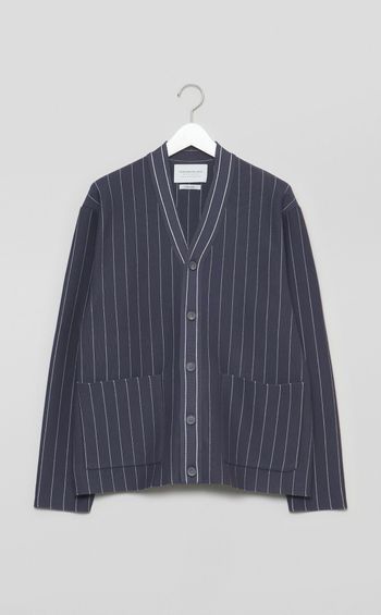 ストライプVネックカーディガン
