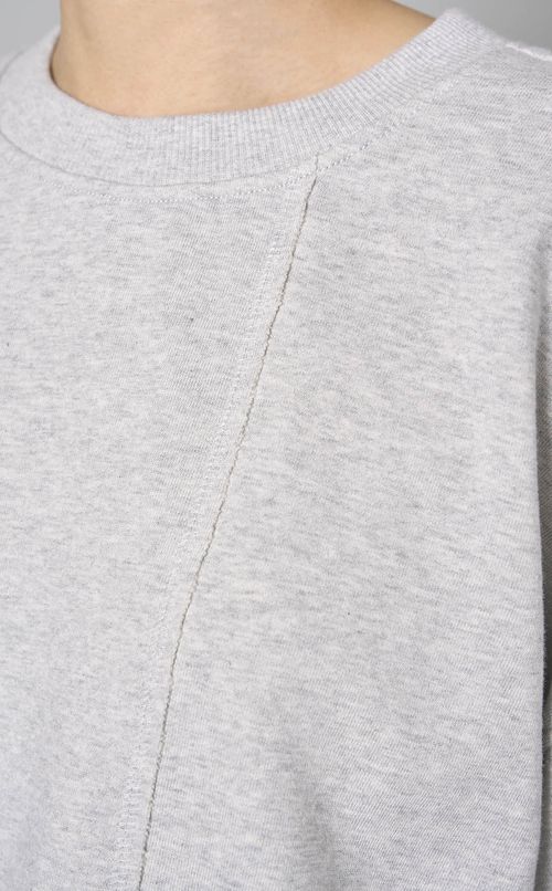 パッチクルーネックスウェットトップス