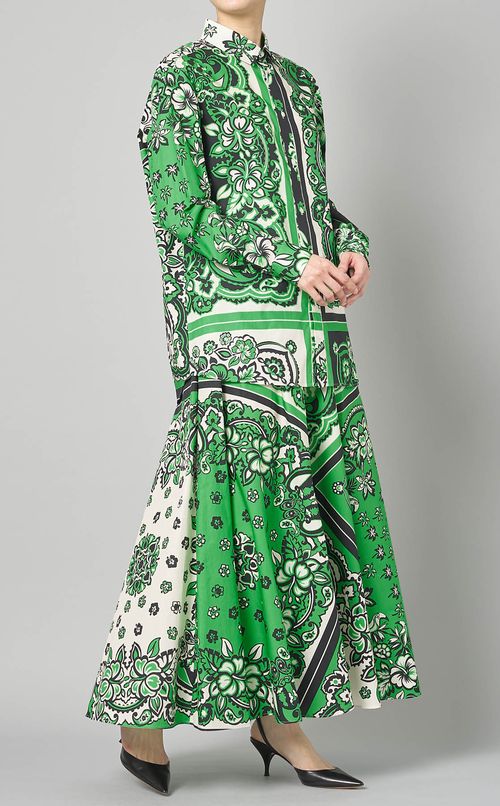 バンダナプリントコットンポプリンシャツ