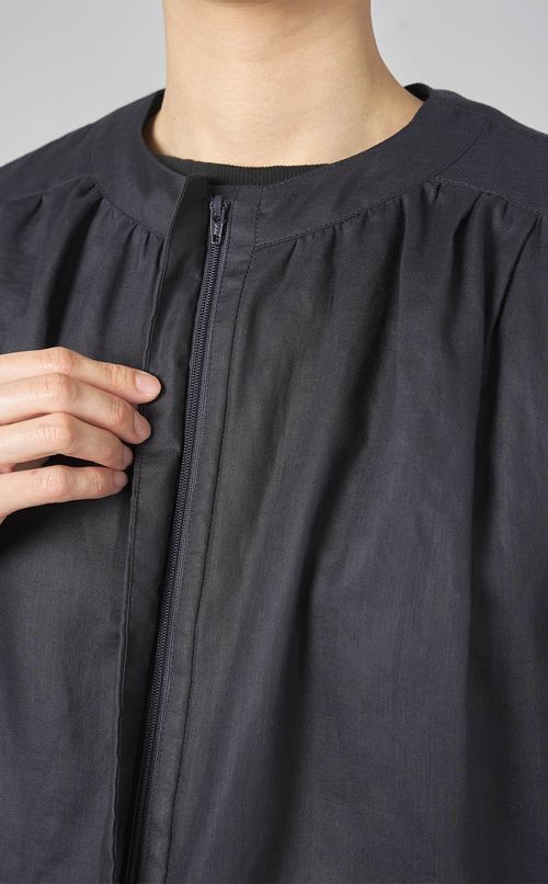 オーガンジーノーカラーブルゾン